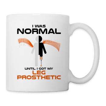 Beinprothesendesign und Beinprothesen - Tasse - Weiß - Rechts