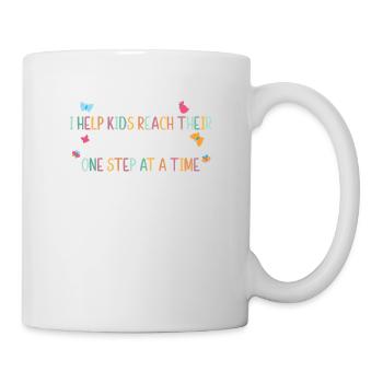 Thérapeute pédiatrique J’aide fièrement les enfants - Mug blanc - blanc - Droite