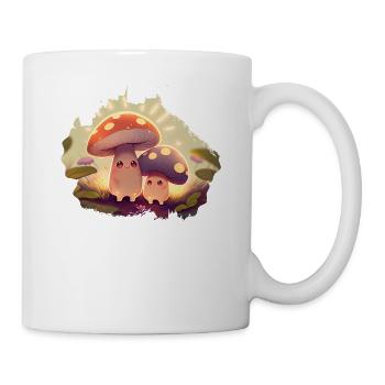 Kawaii Mushrooms Cottagecore Vintage for Mushroom Lovers - Mug - white - Right