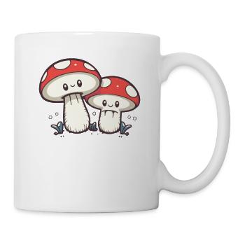 Kawaii Mushrooms Cottagecore Vintage for Mushroom Lovers - Mug - white - Right