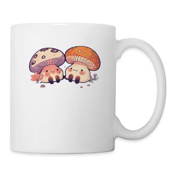 Kawaii Mushrooms Cottagecore Vintage for Mushroom Lovers - Mug - white - Right