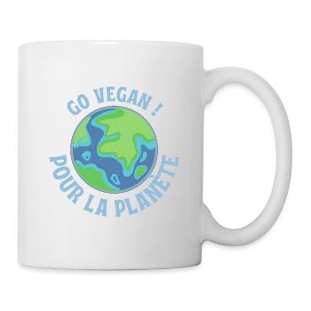 Go Vegan, pour la planète - Mug blanc - blanc - Droite