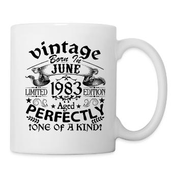 Juin 1983 | Vintage 1983 | né en Juin - Mug blanc - blanc - Droite