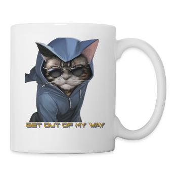Cool angry cat - Get out of my way! - Mug - white - Right