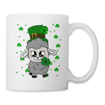 Moutons Trèfles Fête de la Saint-Patrick - Mug blanc - blanc - Droite