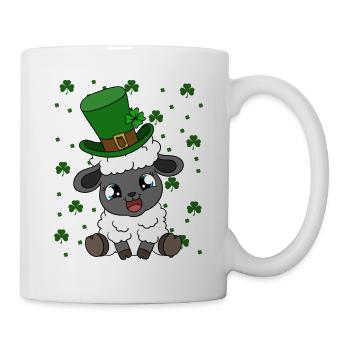 Sheep Shamrocks Saint Patrick's Day - Tasse - Weiß - Rechts