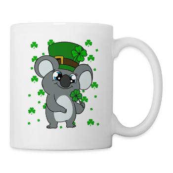 Cute Koala with Hat Saint Patrick's Day - Mug - white - Right