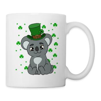 Cute Koala with Hat Saint Patrick's Day - Mug - white - Right