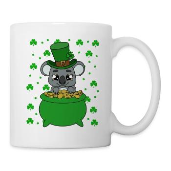 Cute Koala with Hat Saint Patrick's Day - Mug - white - Right