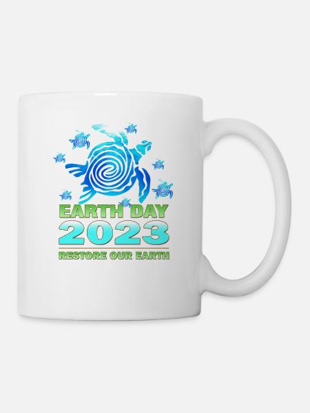 April Earth Day Bewusstsein - Tasse - Weiß