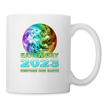 Vêtements écologiques pour le Jour de la Terre 2023 Anniversa - Mug blanc - blanc - Droite