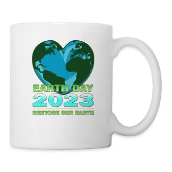 Männer Frauen lieben den Planeten Erde: Tag der Erde - Tasse - Weiß - Rechts