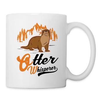 Otter Flüsterer Fischotter Geschenk Seeotter - Tasse - Weiß - Rechts