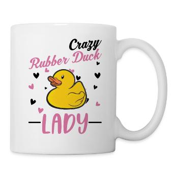 Crazy Rubber Duck Lady Gummiente - Mug - white - Right