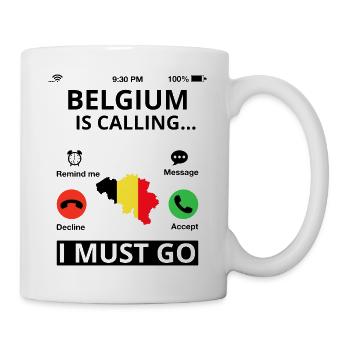 Belgium Flag Vintage Belgian Flag Used Look - Mug - white - Right
