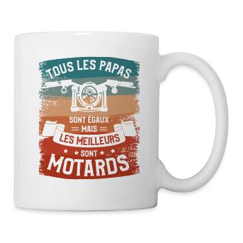 Tous Les Papas Sont Égaux Mais Les Meilleurs Sont - Mug blanc - blanc - Droite