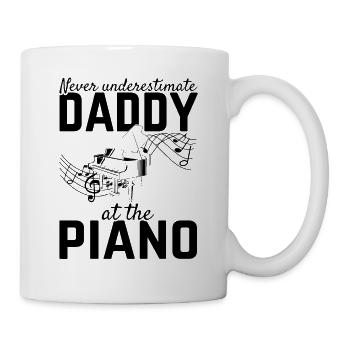 Never Underestimate Daddy At The Piano - Piano Pla - Mug - white - Right