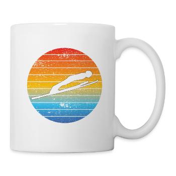 Skispringer Skifliegen Wintersport Skisprung Ski - Tasse - Weiß - Rechts