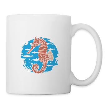 Was ist besser als ein Seepferdchen? Viele - Tasse - Weiß - Rechts