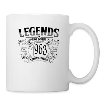 Des légendes sont nées en 1963 - Mug blanc - blanc - Droite