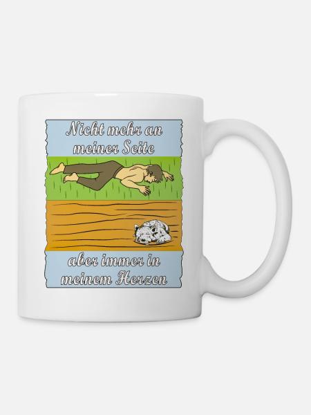 MENSCH TRAURIG HUND - Tasse - Weiß