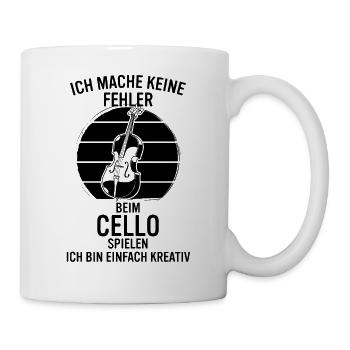 Cello Cellospieler Cellist - Tasse - Weiß - Rechts