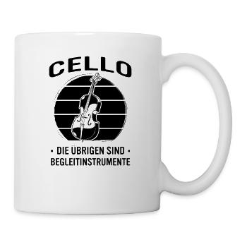 Cello Cellospieler Cellist - Tasse - Weiß - Rechts
