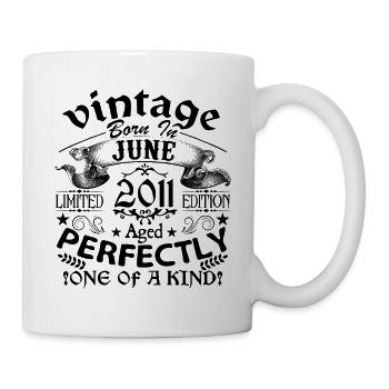 Juni 2011 | Jahrgang 2011 | geboren im Juni - Tasse - Weiß - Rechts