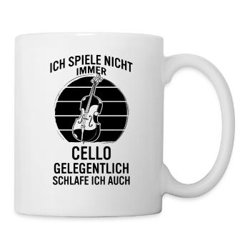 Cello Cellospieler Cellist - Tasse - Weiß - Rechts