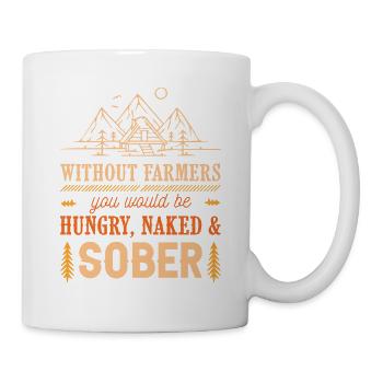 farming bauer - Tasse - Weiß - Rechts