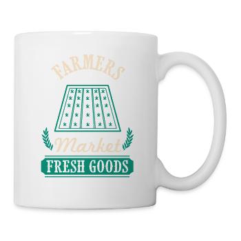farmer frisches essen - Tasse - Weiß - Rechts