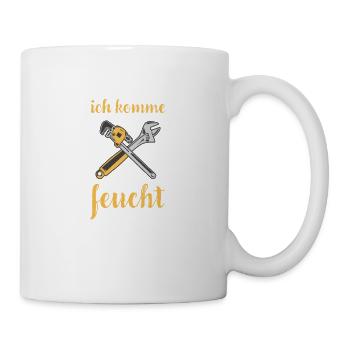 Klempner I Heizungsbauer Heizung Motiv für - Tasse - Weiß - Rechts