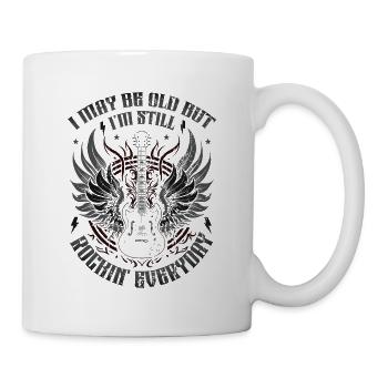 I may be old, but I'm still rocking - Mug - white - Right