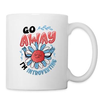 Va-t’en, je suis introverti, timide - Mug blanc - blanc - Droite