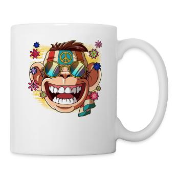 60s 70s Costume Groovy Hippie - Mug blanc - blanc - Droite