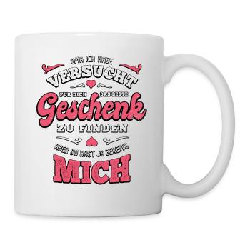 Das beste Geschenk für dich - Oma - Spruch - Tasse - Weiß - Rechts
