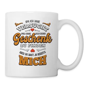 Das beste Geschenk für dich - Opa - Spruch - Tasse - Weiß - Rechts