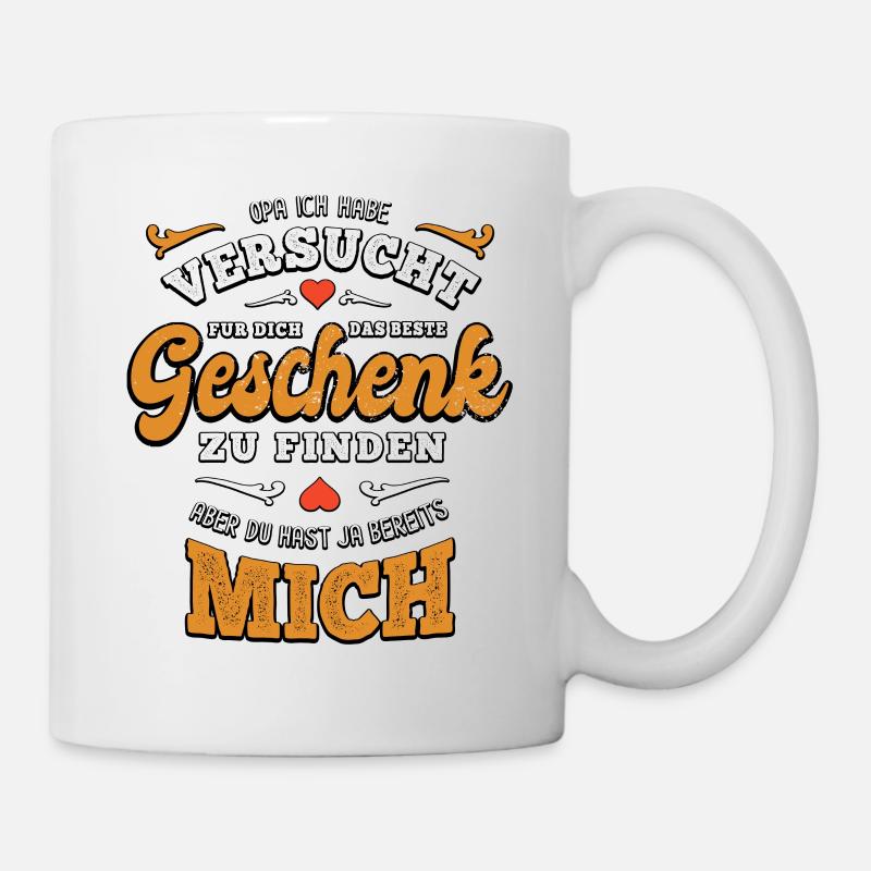 Das beste Geschenk für dich - Opa - Spruch - Tasse - Weiß