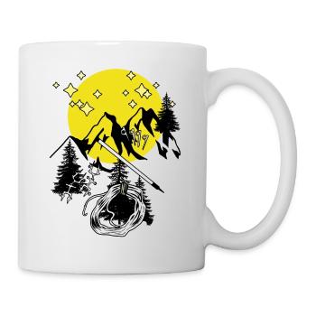 Tyrol Alpes Montagnes Pleine Lune Montagnes Alpiniste Alm - Mug blanc - blanc - Droite