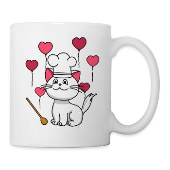 Cat Chef Birthday Gift Hobby Chef Cooking - Mug - white - Right