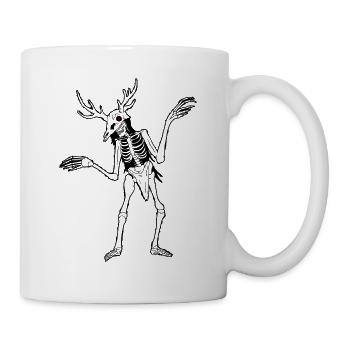 Cryptidcore Aesthetic Wendigo Skeleton Cryptid - Tasse - Weiß - Rechts