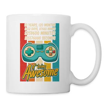 10 Years Of Being Awesome - Amazing 10th Birthday - Mug - white - Right