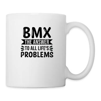 BMX La réponse à tous les problèmes de la vie - Mug blanc - blanc - Droite