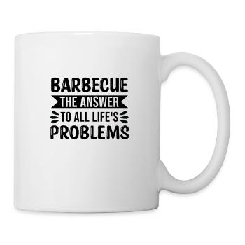 Barbecue La réponse à tous les problèmes de la vie BBQ - Mug blanc - blanc - Droite