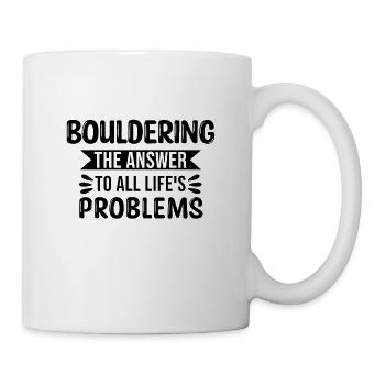 Bloc La réponse à tous les problèmes de la vie - Mug blanc - blanc - Droite