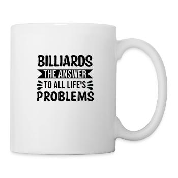 Billard La réponse à tous les problèmes de la vie - Mug blanc - blanc - Droite