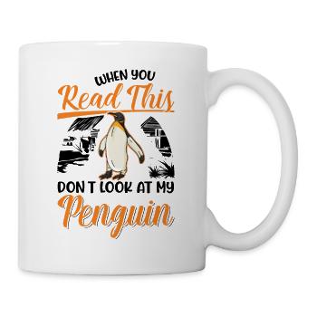 Pinguin Penguin Kaiserpinguin Gelbaugenpinguin - Tasse - Weiß - Rechts