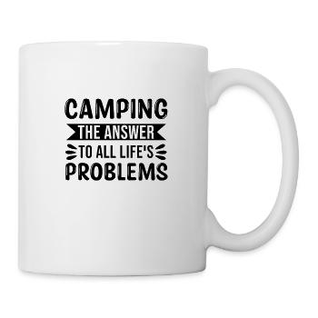 Camping La réponse à tous les problèmes de la vie - Mug blanc - blanc - Droite