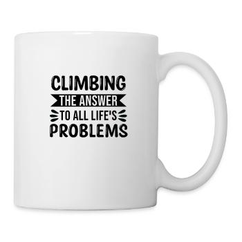 Escalader la réponse à tous les problèmes de la vie - Mug blanc - blanc - Droite