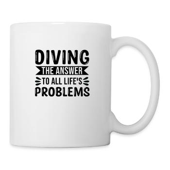 Plonger La réponse à tous les problèmes de la vie - Mug blanc - blanc - Droite
